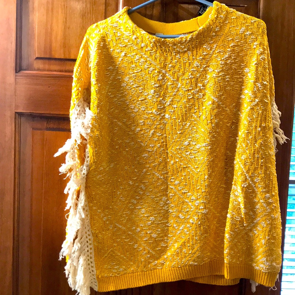 Spanish Yellow woven poncho